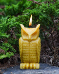 sunbeam candles 100% beeswax wise owl is hand-crafted with an unbleached, lead-free cotton wick