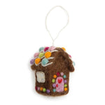 felt mini gingerbread house ornament