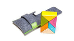 tegu pocket pouch prism magnetic wooden blocks 6 pieces, tints
