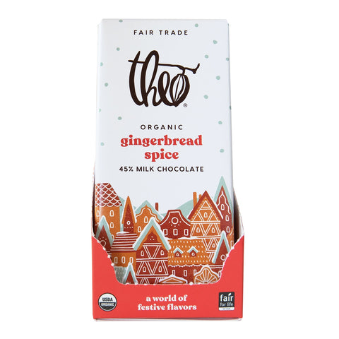 theo chocolate gingerbread spice 45% milk chocolate