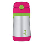 thermos foogo stainless steel straw bottle 10oz watermelon & green