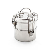 to-go ware stainless steel tiffin snack  has 2 separate sections and the lid can be used as a plate