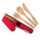 to-go ware bamboo utensil set - classic cayenne