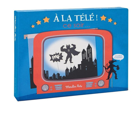 moulin roty, shadow puppets, television shadow box