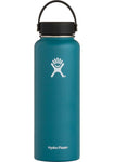 jade 40 oz wide mouth hydro flask bottle keeps liquids cold for up to 24 hours and hot up to 6. bpa-free 