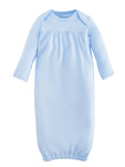 under the nile organic cotton baby gown, 0 to 3 month, pale blue