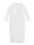 under the nile organic cotton baby gown, 0 to 3 month, white