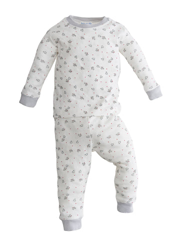under the nile organic baby long johns, bird print