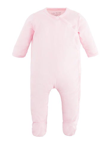 under the nile side snap footie - pink