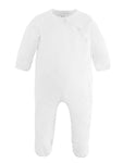 under the nile side snap footie - white