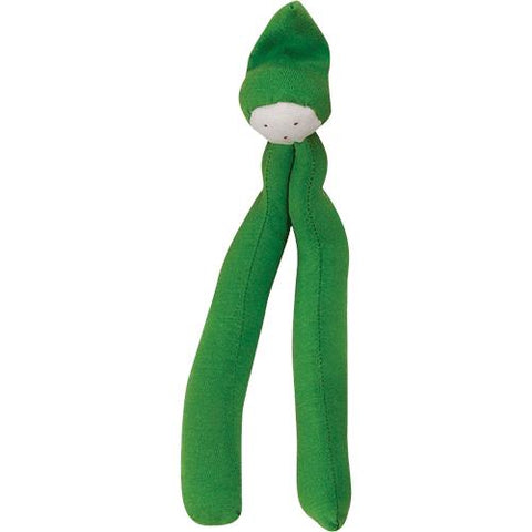 under the nile, organic cotton fair trade veggie doll - green bean