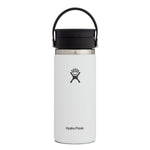 hydro flask wide mouth white 16 oz coffee with flex sip lid