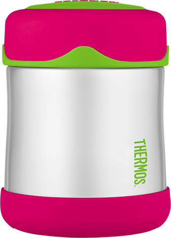 thermos foogo stainless steel food jar 10oz watermelon-green keeps food warm (5 hours) and cold (9 hours). bpa free