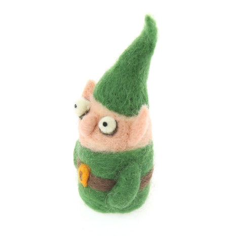 wool buddy elf ornament - hand-made